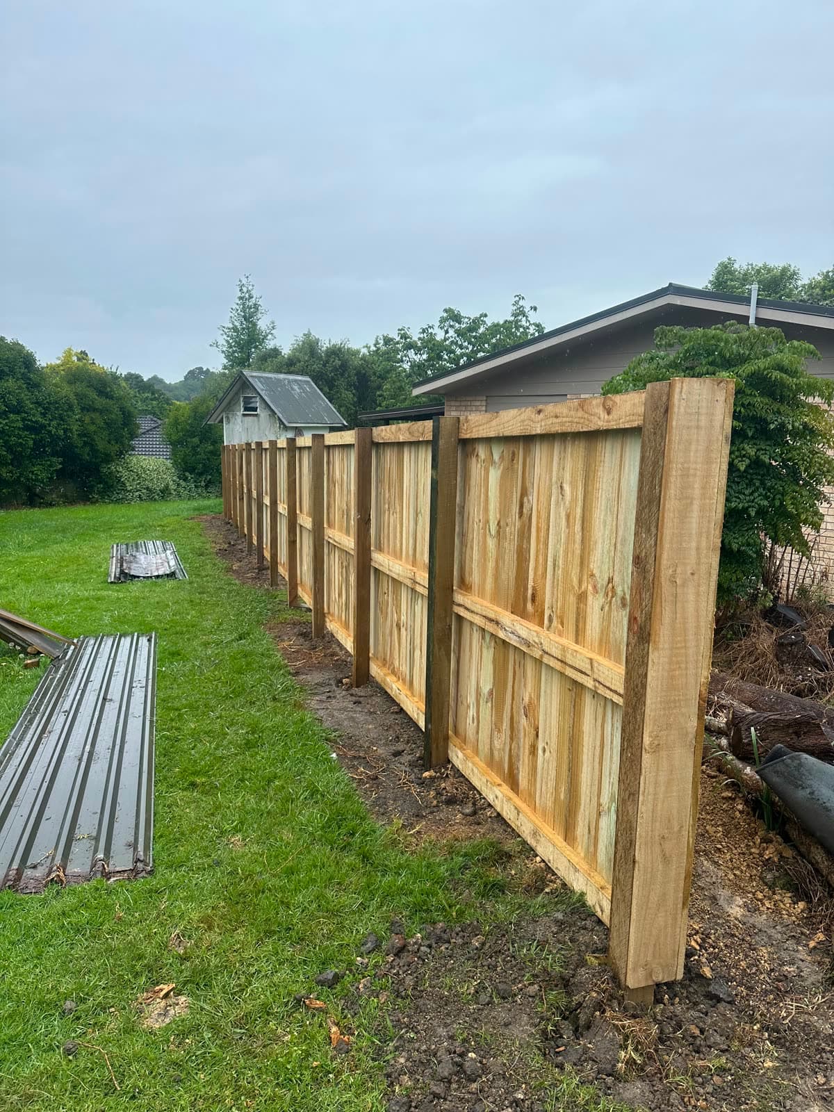 New timber fence in Waiuku