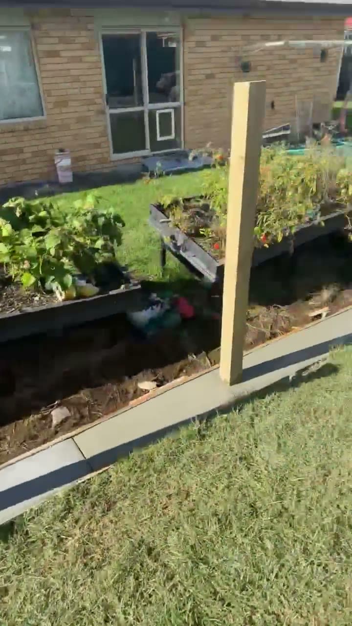 23 metres of fence with a mowing strip