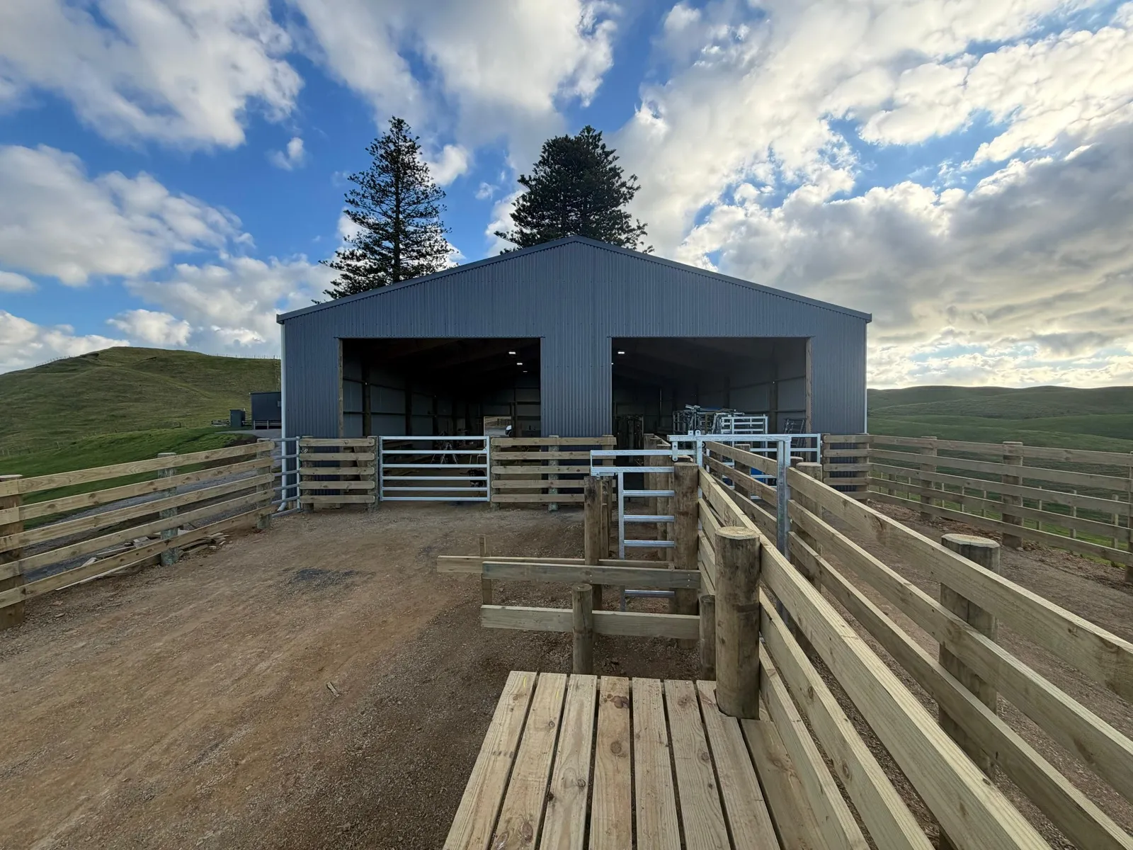 20 × 13 m pole shed with clear-span roof and roller doors in Whiriwhiri, Waiuku